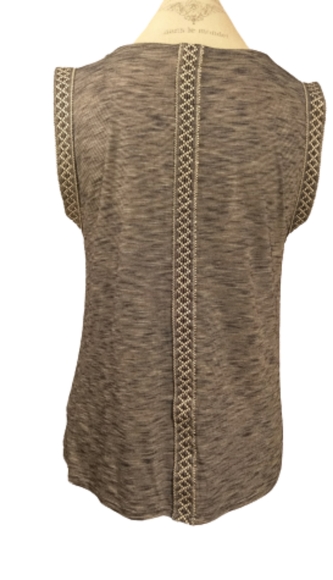 W5 Americana Anthropologie Navy Top - Picture 2 of 5